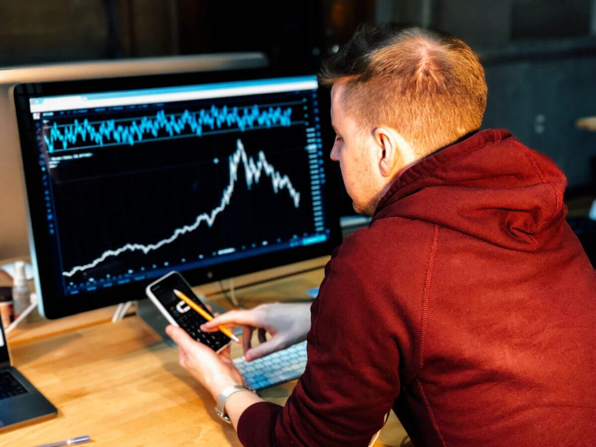Person looking at financial report