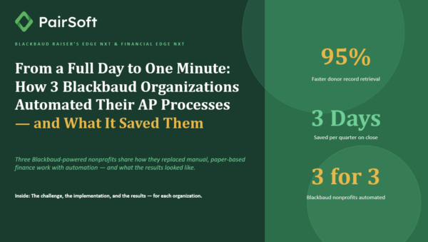 Cover image for how 3 Blackbaud teams automated their AP and fundraising processes